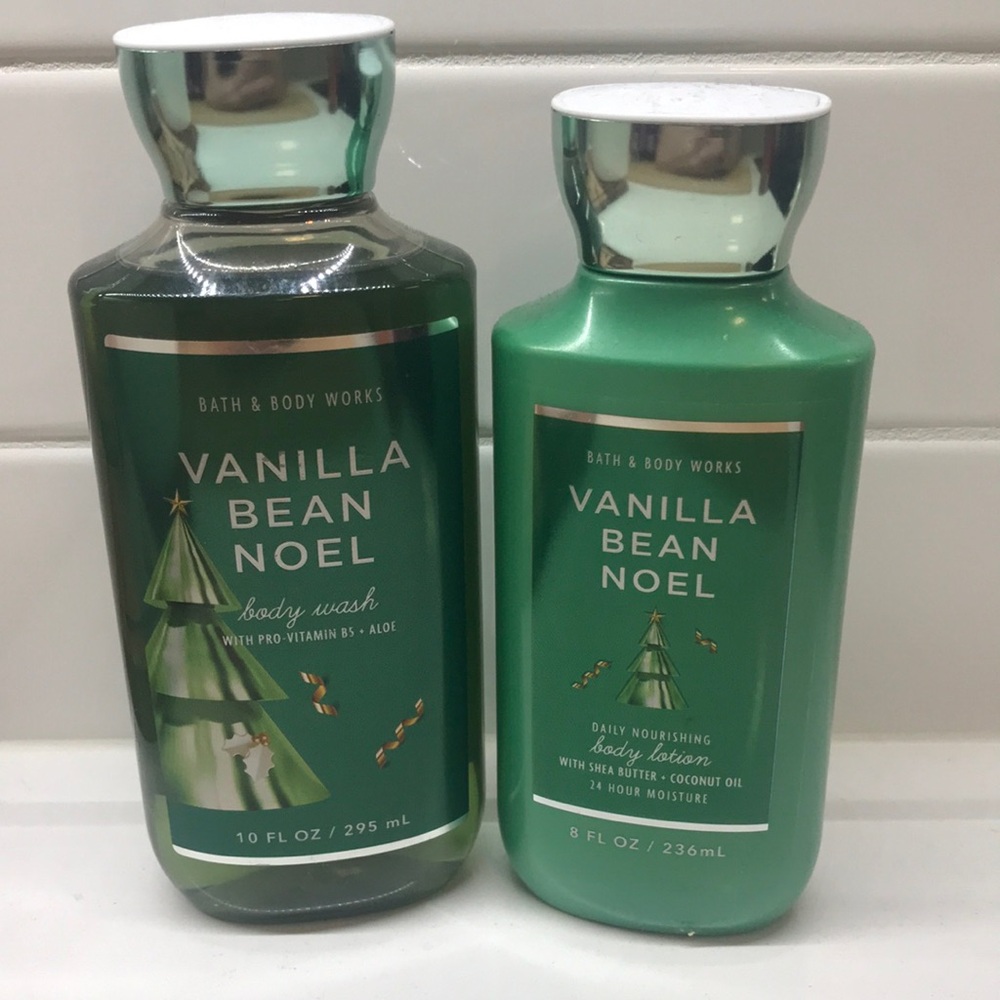 NWT! BBW Vanilla Bean Noel Body Wash & Body Lotion